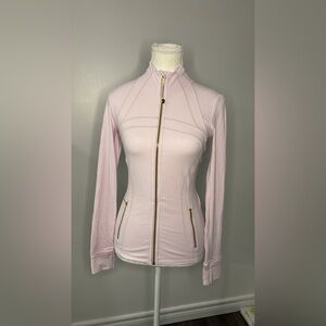 Lululemon Athletica Light Pink Hoodie with Gold Zipper